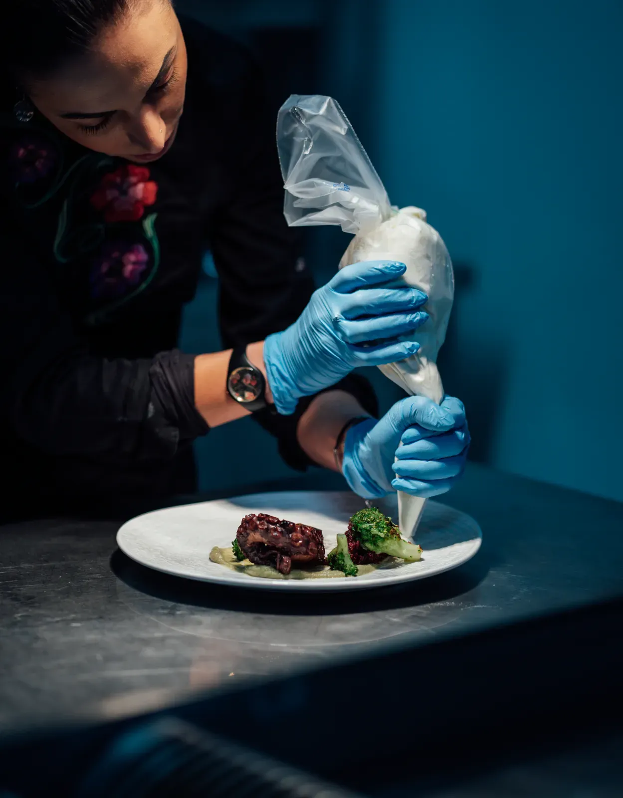 Business photography for restaurants: the chef at work, photographed for Vivaldi Restaurant